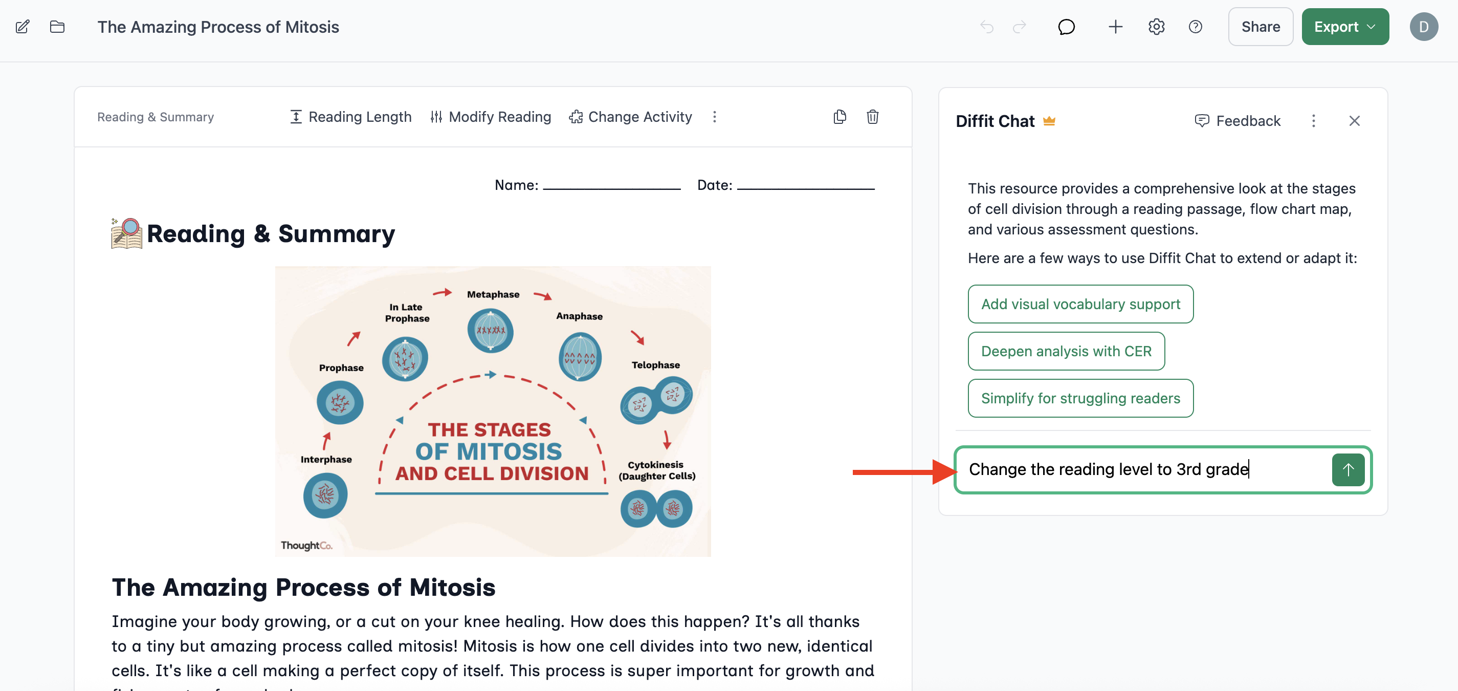 How to adjust the reading level – Help Center